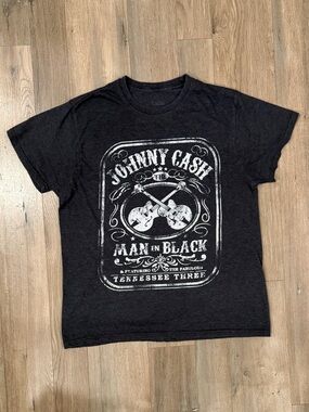 Johnny Cash 'Man in Black' Black Graphic Tee